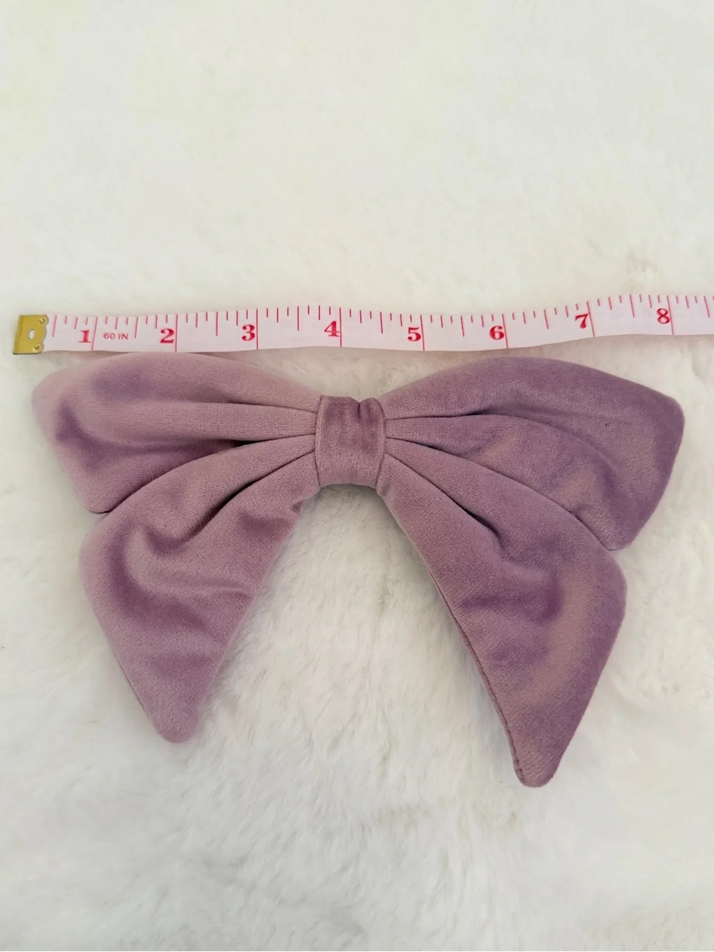 Lele Sadoughi Velvet Bow Hair Clip in Mauve Pink